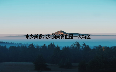 水乡美食水乡的美食也是一大特色