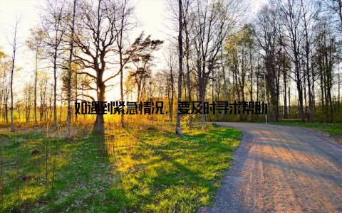 如遇到紧急情况, 要及时寻求帮助