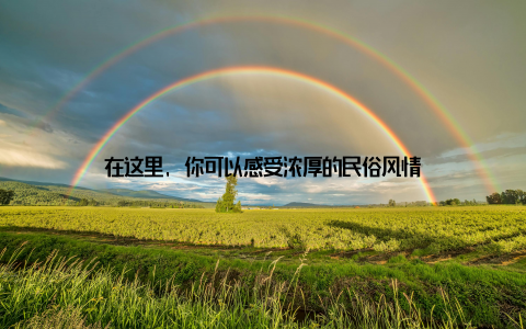 在这里, 你可以感受浓厚的民俗风情