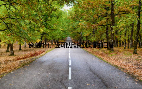 傍晚时分, 还可以欣赏到美丽的日落